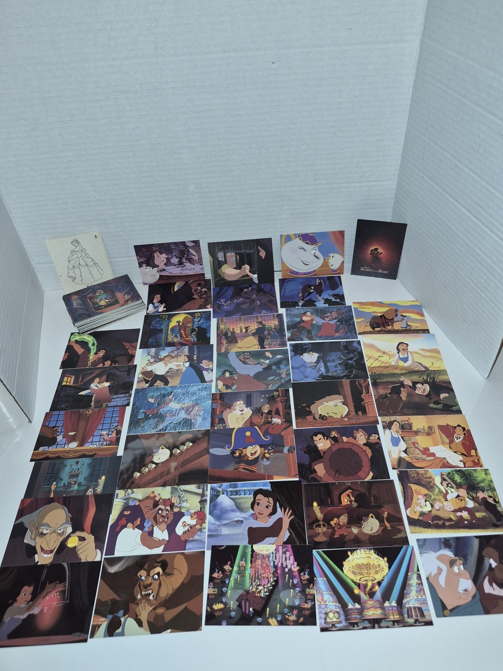Vintage Disney Beauty And The Beast Collectible Trading Cards Lot